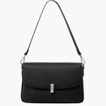 Celeste | Luxe Pebbled Leather Shoulder Bag – Effortless Sophistication - in Black | Arvea Bags