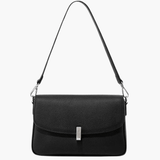 Celeste | Luxe Pebbled Leather Shoulder Bag – Effortless Sophistication - in Black | Arvea Bags