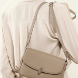 Celeste | Luxe Pebbled Leather Shoulder Bag – Effortless Sophistication - in Cream | Arvea Bags