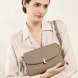 Celeste | Luxe Pebbled Leather Shoulder Bag – Effortless Sophistication - in Cream | Arvea Bags