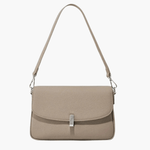 Celeste | Luxe Pebbled Leather Shoulder Bag – Effortless Sophistication - in Khaki | Arvea Bags