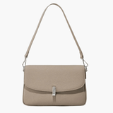 Celeste | Luxe Pebbled Leather Shoulder Bag – Effortless Sophistication - in Khaki | Arvea Bags