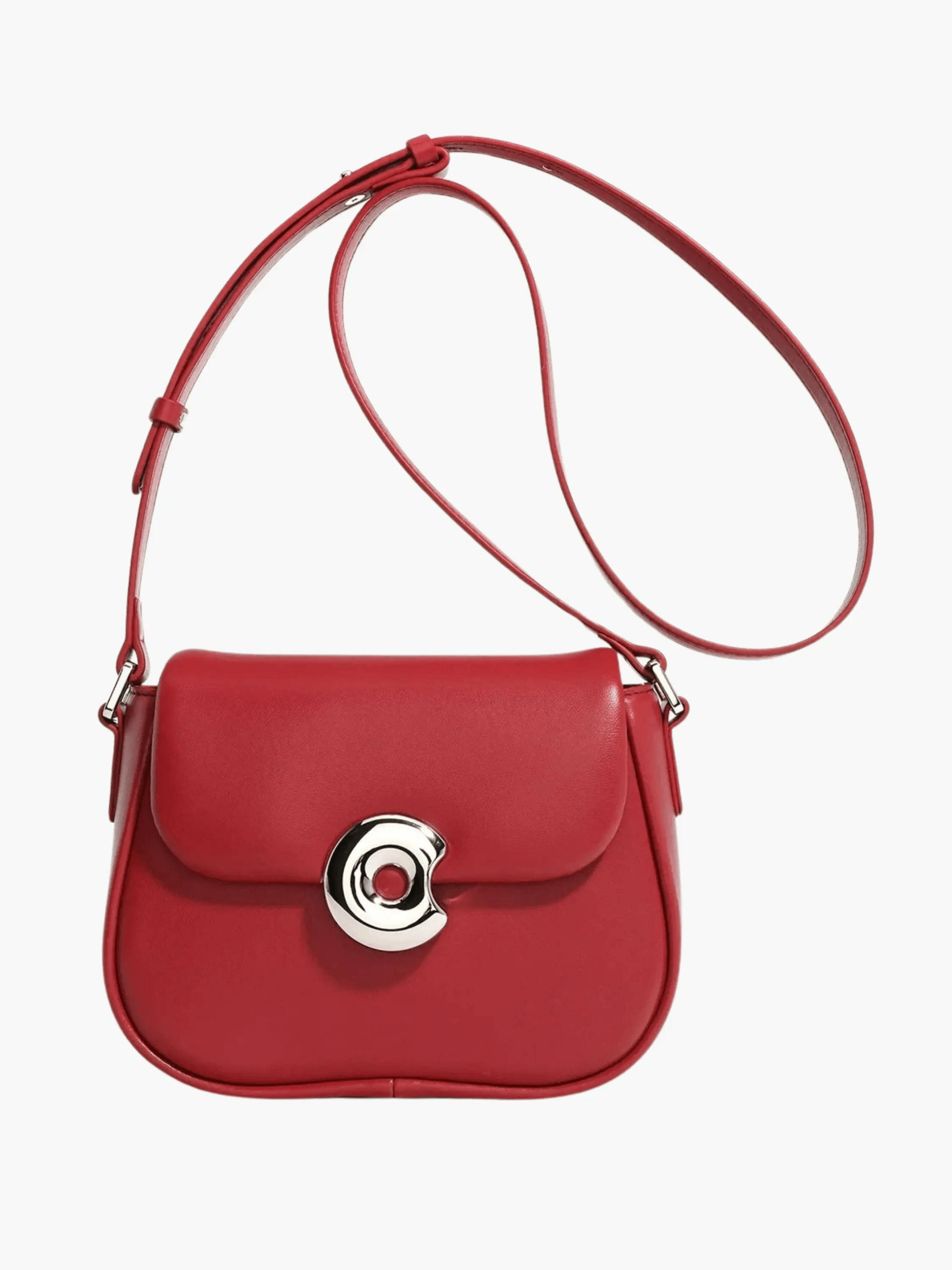 Celeste | Periwinkle Crossbody Bag – Modern Chic & Elegance - in Red | Arvea Bags
