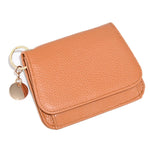 Charlotte | Pebbled Leather Mini Wallet – Chic & Compact Convenience - in Orange | Arvea Bags