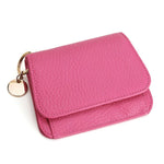 Charlotte | Pebbled Leather Mini Wallet – Chic & Compact Convenience - in Salmon Pink | Arvea Bags