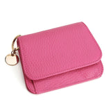 Charlotte | Pebbled Leather Mini Wallet – Chic & Compact Convenience - in Salmon Pink | Arvea Bags