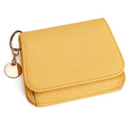 Charlotte | Pebbled Leather Mini Wallet – Chic & Compact Convenience - in Yellow | Arvea Bags