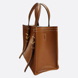 Chic Rectangular Leather Tote Bag - in Camel | Arvea Bags