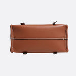 Chic Rectangular Leather Tote Bag - in Camel | Arvea Bags