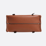 Chic Rectangular Leather Tote Bag - in Camel | Arvea Bags