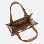 Chic Rectangular Leather Tote Bag - in Camel | Arvea Bags