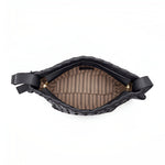 Ciara Woven Shoulder Bag – Elegant Faux Leather Tote - in Black | Arvea Bags
