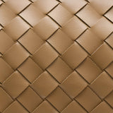 Ciara Woven Shoulder Bag – Elegant Faux Leather Tote - in Khaki | Arvea Bags