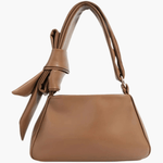 Clara | Luxe Camel Leather Shoulder Bag – Elegant & Feminine - in Black | Arvea Bags