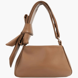 Clara | Luxe Camel Leather Shoulder Bag – Elegant & Feminine - in Black | Arvea Bags
