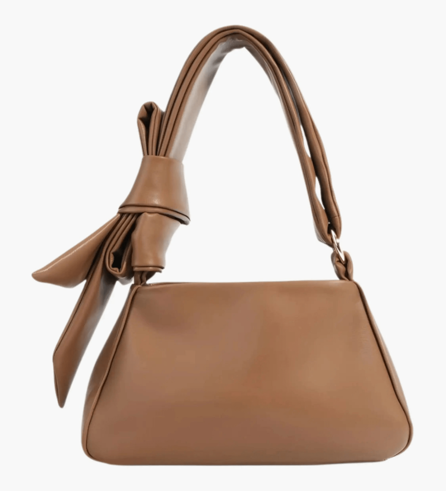 Clara | Luxe Camel Leather Shoulder Bag – Elegant & Feminine - in Black | Arvea Bags