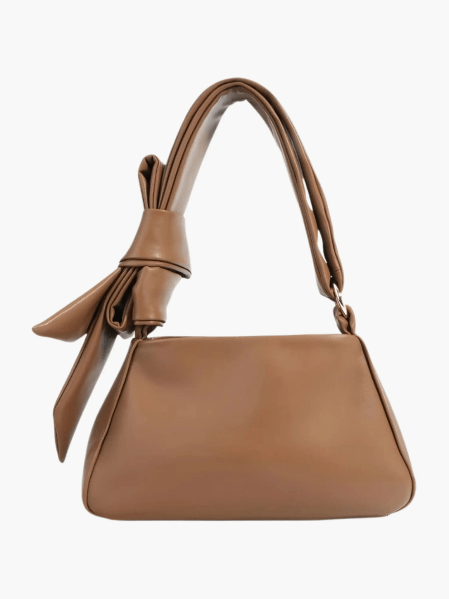 Clara | Luxe Camel Leather Shoulder Bag – Elegant & Feminine - in Black | Arvea Bags