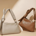 Clara | Luxe Camel Leather Shoulder Bag – Elegant & Feminine - in Black | Arvea Bags