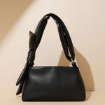 Clara | Luxe Camel Leather Shoulder Bag – Elegant & Feminine - in Black | Arvea Bags
