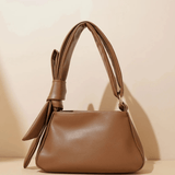 Clara | Luxe Camel Leather Shoulder Bag – Elegant & Feminine - in Brown | Arvea Bags