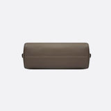 Classic Structured Handbag – Taupe Leather - Look Top Handle Satchel - in Khaki | Arvea Bags