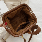 Cleo | Brown Leather Structured Handbag – Chic & Timeless - in Black | Arvea Bags