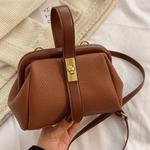 Cleo | Brown Leather Structured Handbag – Chic & Timeless - in Brown | Arvea Bags