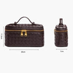 Compact Designer - Style Leather Shoulder Bag – Woven Finish with Double Zip - in Grape Purple | Arvea Bags