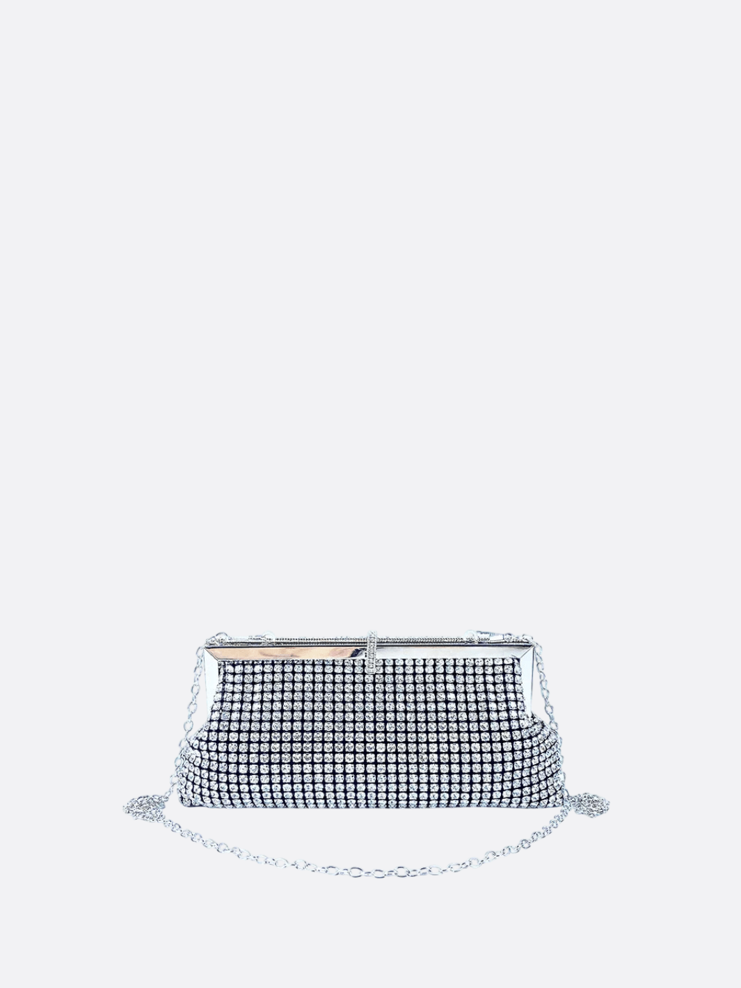 Crystal Rhinestone Clutch Bag for Women – Glam Evening Purse - in Silver | Arvea Bags