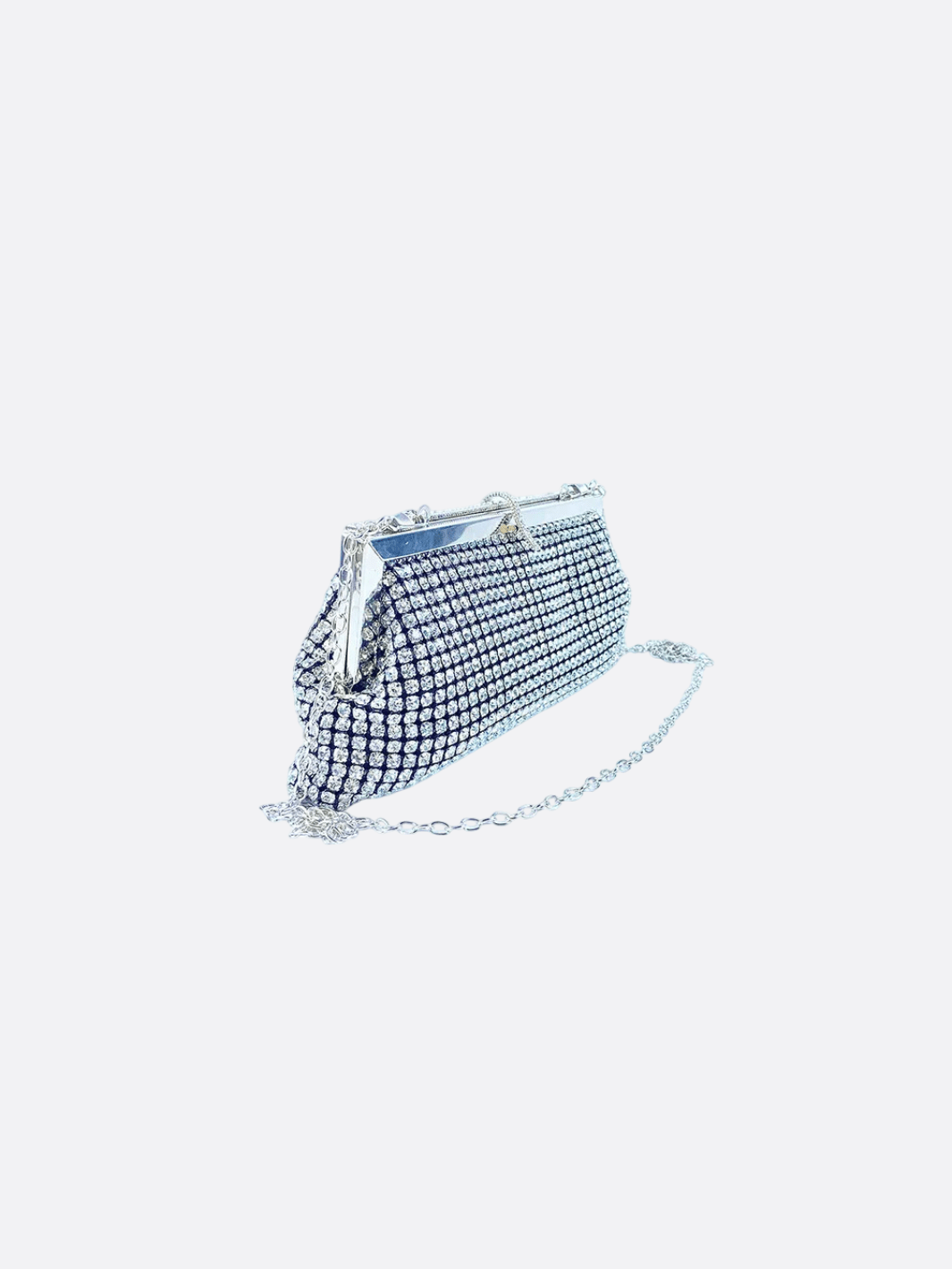 Crystal Rhinestone Clutch Bag for Women – Glam Evening Purse - in Silver | Arvea Bags