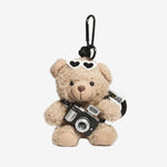 Cyrene | Camera Teddy Plush Bag Charm – Adorable, Trendy & Fun - in Beige | Arvea Bags