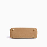 Delia Taupe Geometric Leather Shoulder Bag – Designer Handbag for Women - in Taupe | Arvea Bags