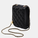 Delsia | Quilted Leather Crossbody Bag – Sophisticated & Timeless Design - in Black | Arvea Bags