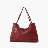 Diane Shopper Bag – Spacious Tote Handbag with Minimalist Design - in Burgundy | Arvea Bags