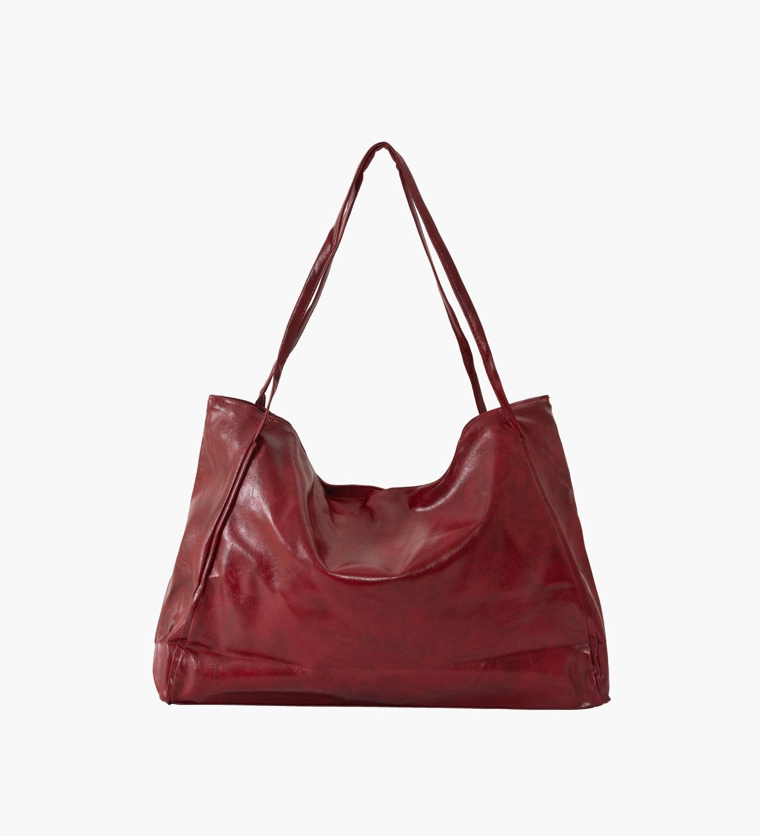 Diane Shopper Bag – Spacious Tote Handbag with Minimalist Design - in Burgundy | Arvea Bags