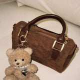 Drisella | Pearl Teddy Plush Bag Charm – Elegant, Cute & Timeless - in Beige | Arvea Bags