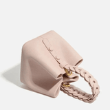 Elara | Blush Pink Braided Handle Tote – Chic & Timeless - in Black | Arvea Bags
