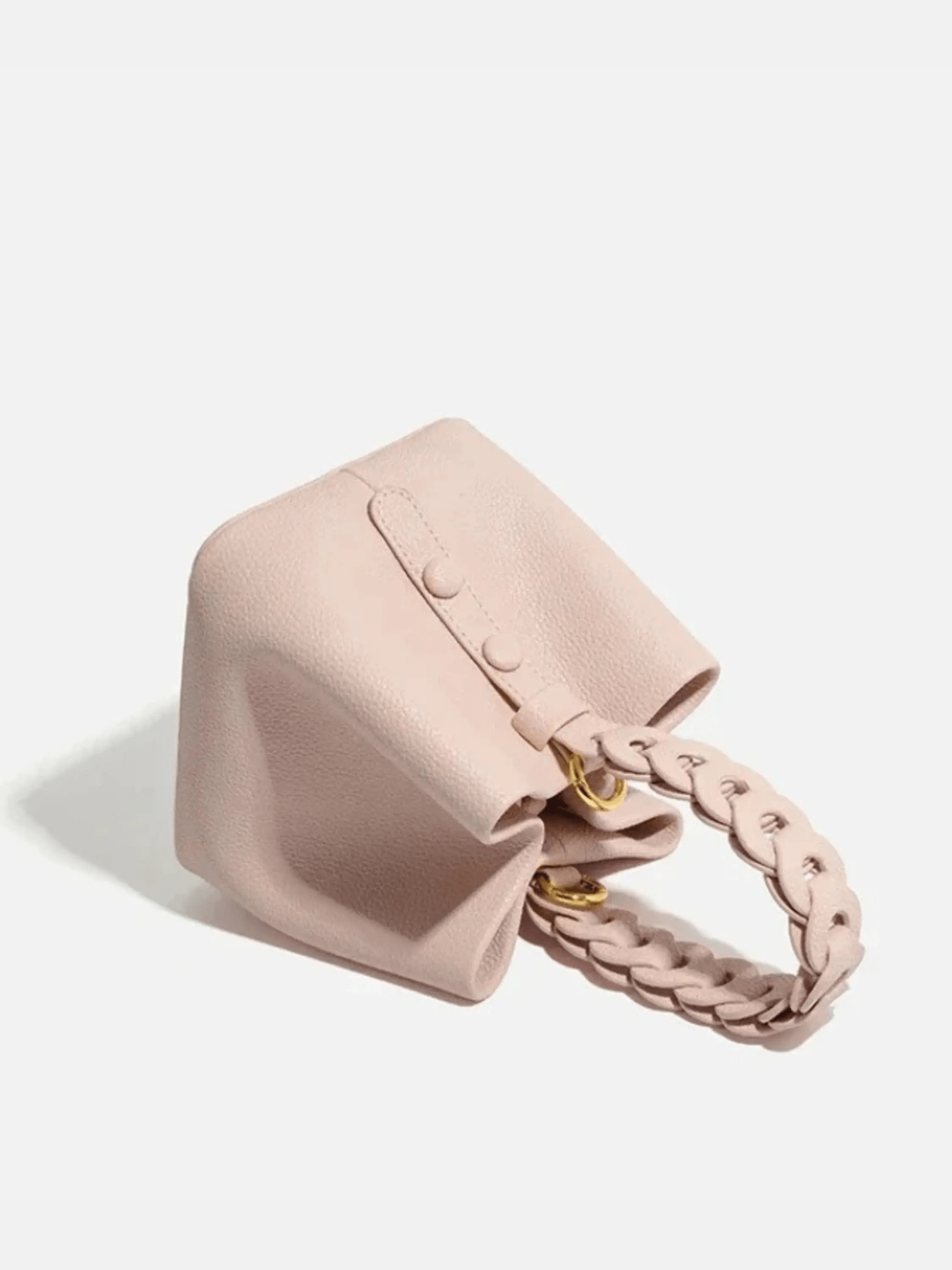 Elara | Blush Pink Braided Handle Tote – Chic & Timeless - in Black | Arvea Bags