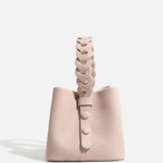 Elara | Blush Pink Braided Handle Tote – Chic & Timeless - in Black | Arvea Bags