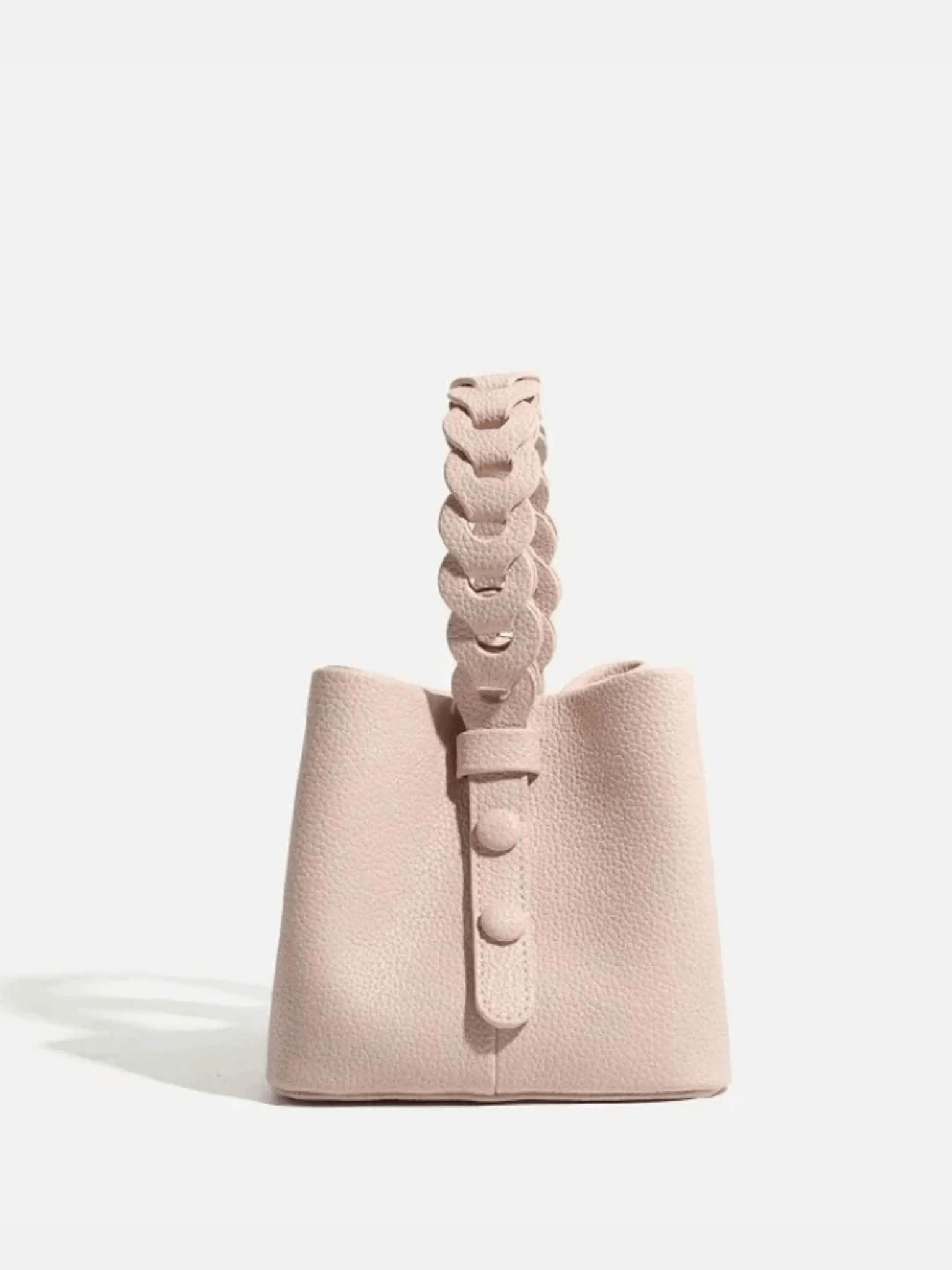 Elara | Blush Pink Braided Handle Tote – Chic & Timeless - in Black | Arvea Bags