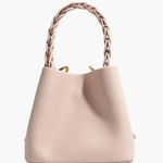 Elara | Blush Pink Braided Handle Tote – Chic & Timeless - in Black | Arvea Bags