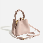 Elara | Blush Pink Braided Handle Tote – Chic & Timeless - in Black | Arvea Bags