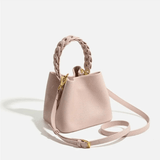 Elara | Blush Pink Braided Handle Tote – Chic & Timeless - in Black | Arvea Bags