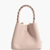 Elara | Blush Pink Braided Handle Tote – Chic & Timeless - in Light Pink | Arvea Bags