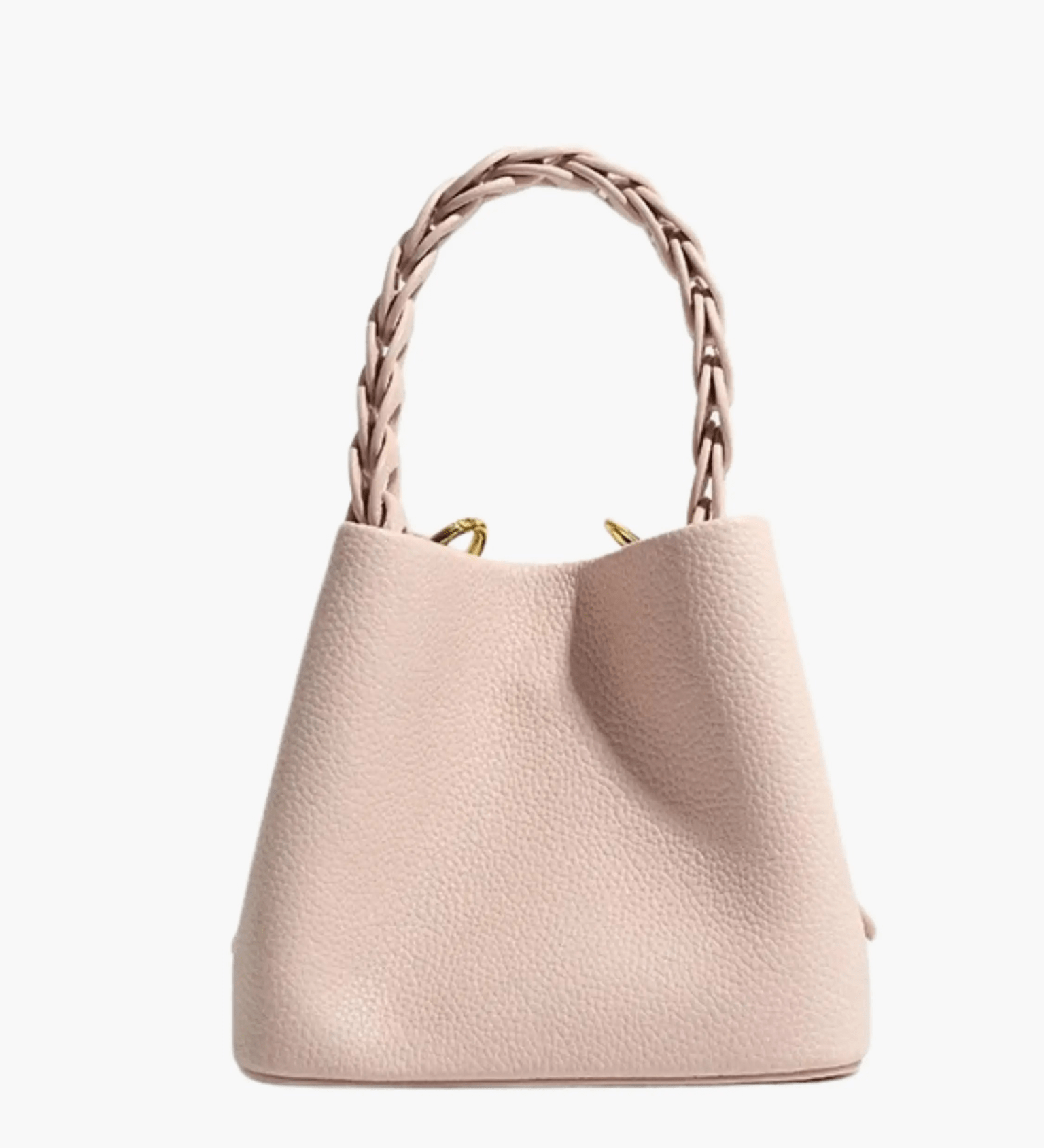 Elara | Blush Pink Braided Handle Tote – Chic & Timeless - in Light Pink | Arvea Bags