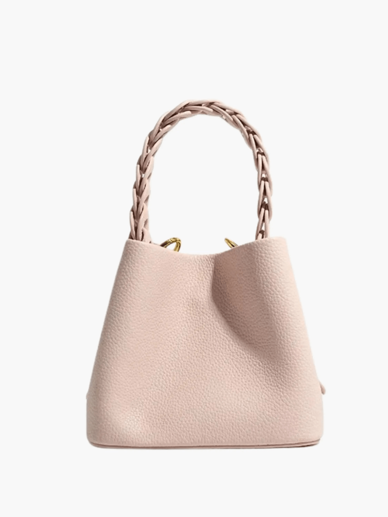 Elara | Blush Pink Braided Handle Tote – Chic & Timeless - in Light Pink | Arvea Bags