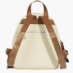 Elara | Cream Leather Mini Backpack – Chic & Compact - in Light Beige | Arvea Bags