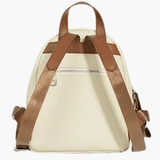 Elara | Cream Leather Mini Backpack – Chic & Compact - in Light Beige | Arvea Bags