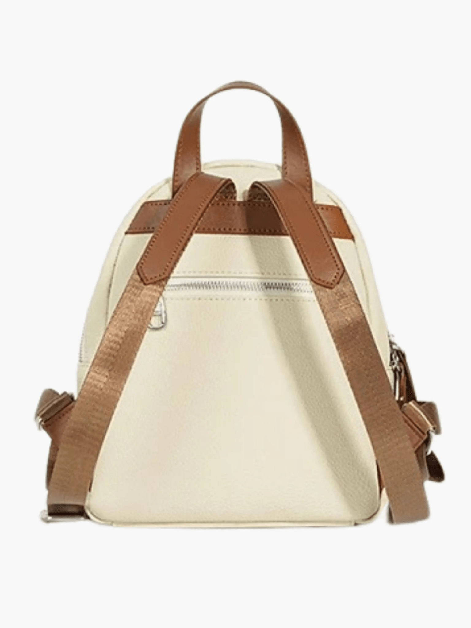 Elara | Cream Leather Mini Backpack – Chic & Compact - in Light Beige | Arvea Bags