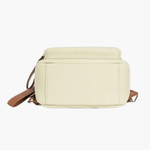 Elara | Cream Leather Mini Backpack – Chic & Compact - in Light Beige | Arvea Bags